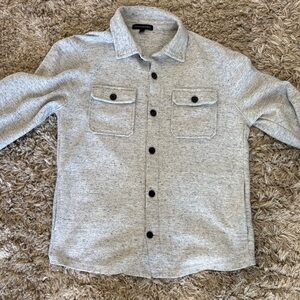 Banana Republic Light Gray Knit Shacket Sweater - L